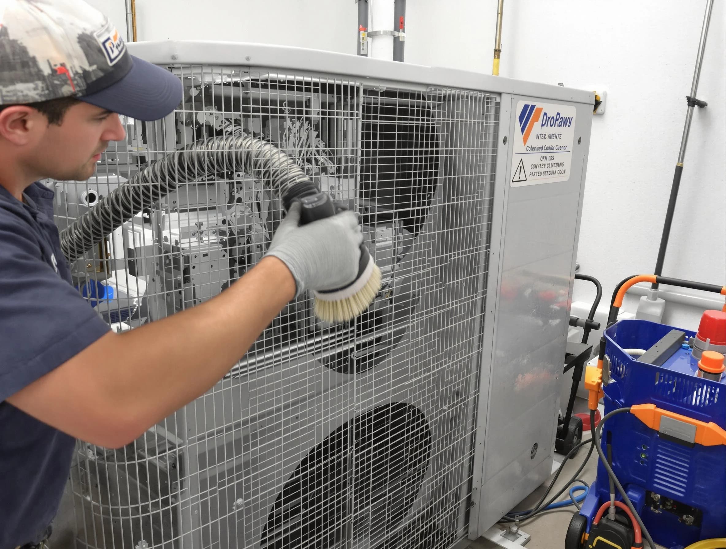 San Bernardino Air Duct Cleaning specialist performing precision AC coil cleaning for improved system performance in San Bernardino